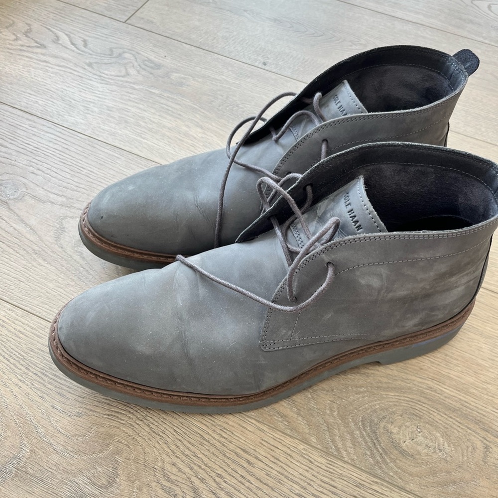 Men's Cole Haan Gray Leather Shoes - Like NEW - worn once and don’t fit!